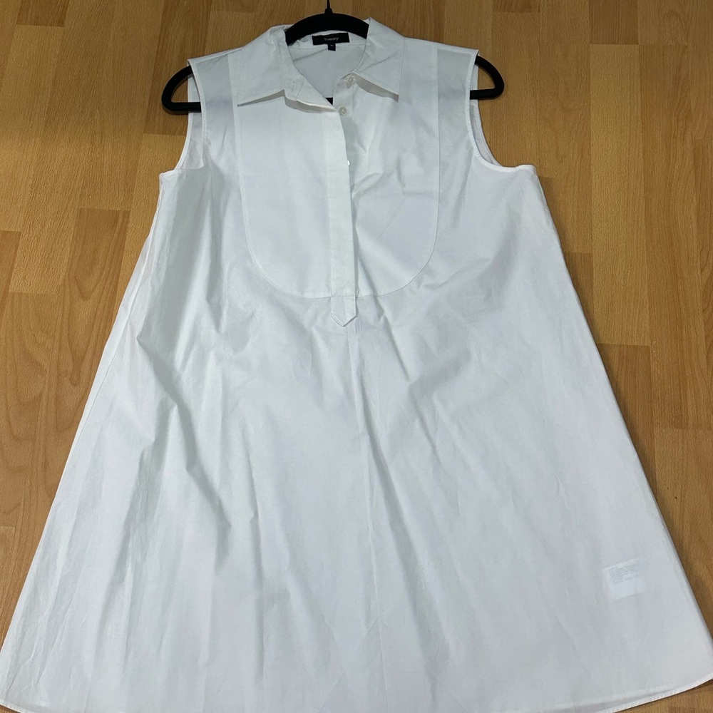 Theory White Sleeveless Dress